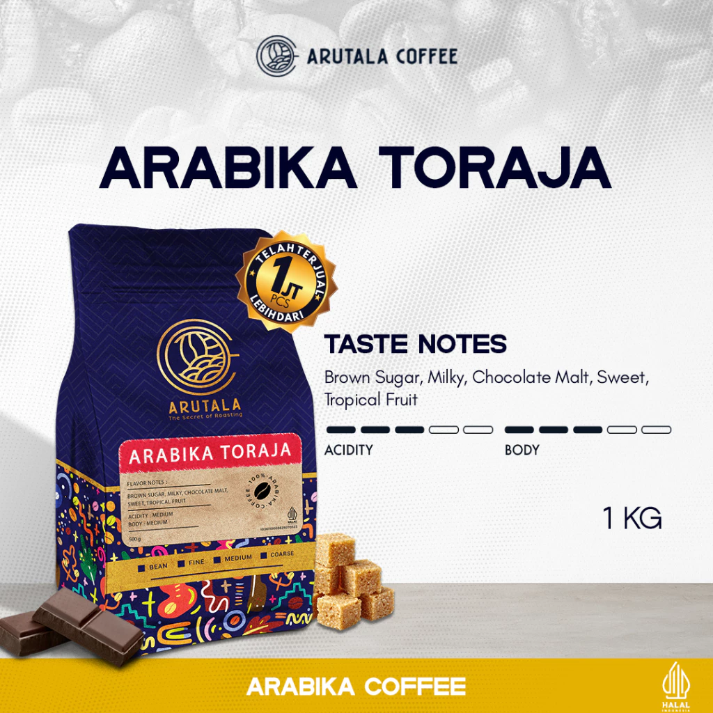 Toraja 1kg | 100% Arabica | Specialty Coffee By ARUTALA Coffee Roastery