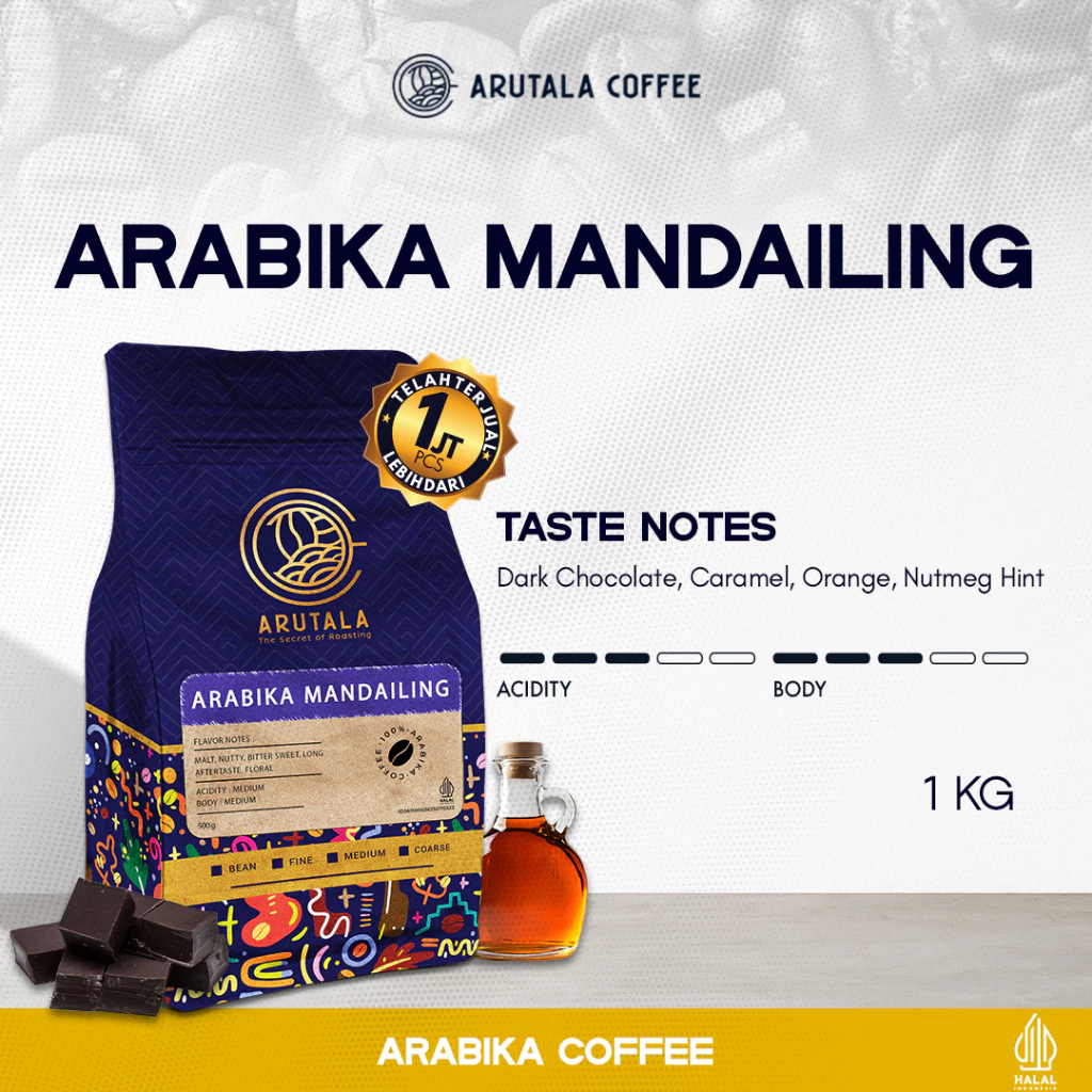 Mandailing 1kg | 100% Arabica | Specialty Coffee By ARUTALA Coffee Roastery